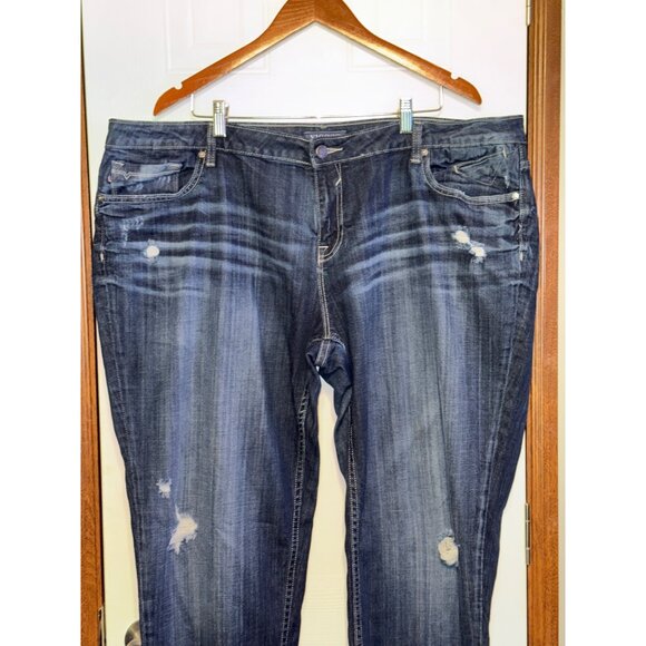 Vigoss The Boyfriend Rolled Up Skinny Distressed Jeans Size 24 - Picture 3 of 11